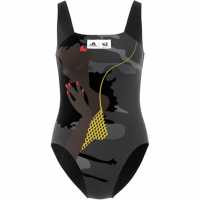 Adidas Thebe Magugu Swimsuit Womens Carbon Дамски бански