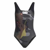Adidas Thebe Magugu Swimsuit Womens Carbon/Black Дамски бански
