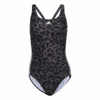 Adidas Sh3.ro 3-Stripes Summerglow Swimsuit Womens Grey/Wht Дамски бански