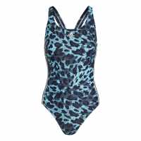 Adidas Sh3.ro 3-Stripes Summerglow Swimsuit Womens Aqua/Wht/Aqua Дамски бански