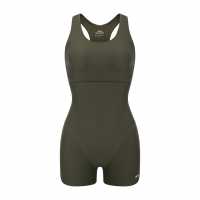 Slazenger Дамски Бански Костюм Lycra® Xtra Life™ Boyleg Swimsuit Ladies Khaki 