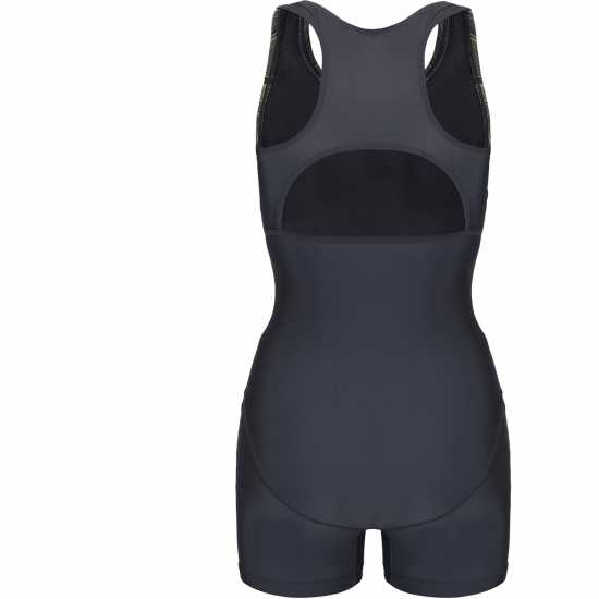 Дамски бански Slazenger Дамски Бански Костюм Lycra® Xtra Life™ Boyleg Swimsuit Ladies Сиво/Зелено Slazenger Дамски Бански Костюм Lycra® Xtra Life™ Boyleg Swimsuit Ladies Сиво/Зелено Дамски бански