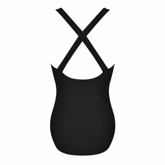 Slazenger Дамски Бански Костюм Lycra® Xtra Life ™ X Back Swimsuit Ladies Черно Дамски бански
