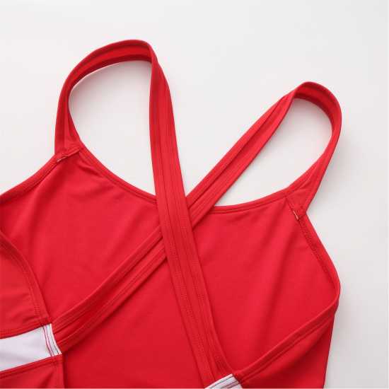 Slazenger Дамски Бански Костюм Lycra® Xtra Life ™ X Back Swimsuit Ladies Red 