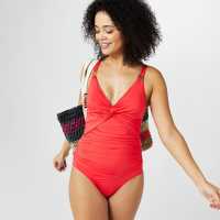 Biba Icon Swimsuit With Tummy Control Ladies Luscious Red 