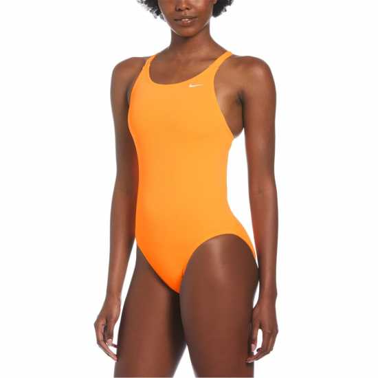 Nike Дамски Бански Костюм Fastback Swimsuit Ladies Ярко цитрусово Дамски бански