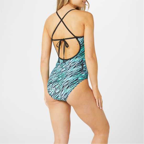 Slazenger Tie Back Swimsuit Womens  Дамски бански