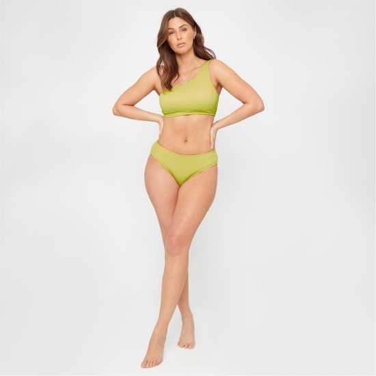 Be You Textured Bikini Bottoms Лайм Бикини танкини шорти