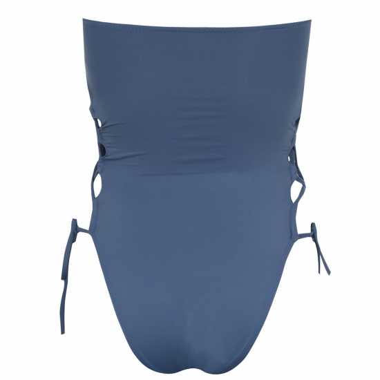 Дамски бански Firetrap Bandeau Swimsuit Womens China Blue Firetrap Bandeau Swimsuit Womens China Blue Дамски бански