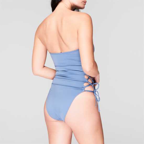 Дамски бански Firetrap Bandeau Swimsuit Womens China Blue Firetrap Bandeau Swimsuit Womens China Blue Дамски бански