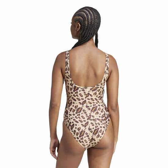 Дамски бански Adidas Essentials Animal Print U-Back Swimsuit Adidas Essentials Animal Print U-Back Swimsuit Дамски бански