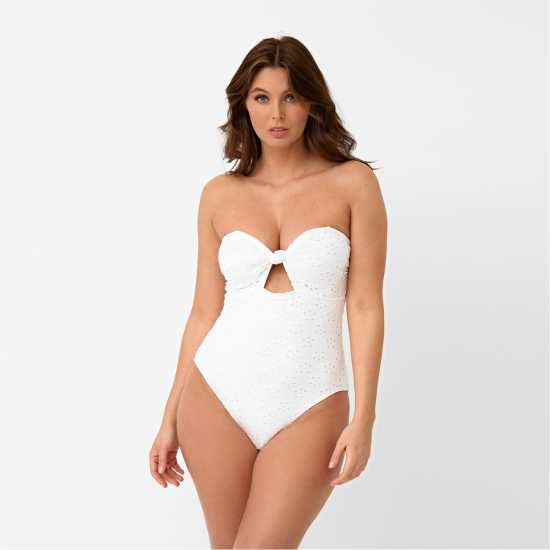 Be You Multiway Broderie Bandeau Swimsuit  