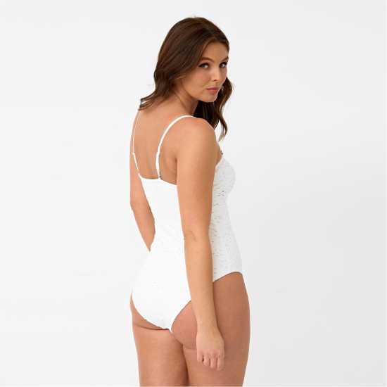 Be You Multiway Broderie Bandeau Swimsuit  