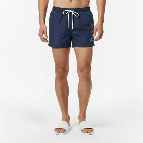 Hugo Boss Boss Mens Boss Swim Shorts With Logo Detail (Stormfish) Нави 412 