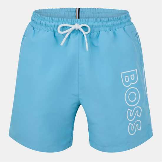 Hugo Boss Boss Mens Boss Swim Shorts With Logo Detail (Stormfish)  
