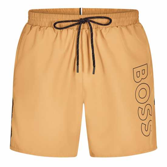 Hugo Boss Boss Mens Boss Swim Shorts With Logo Detail (Stormfish)  