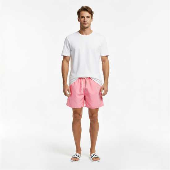 Hugo Boss Boss Mens Boss Swim Shorts With Logo Detail (Stormfish)  