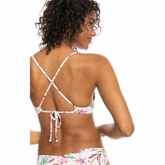 Дамски бански Roxy Bikini Top Womens Бяло/Розово Roxy Bikini Top Womens Бяло/Розово Дамски бански