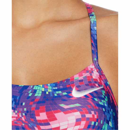 Nike Tie Back Swimsuit Womens Виолетово Дамски бански
