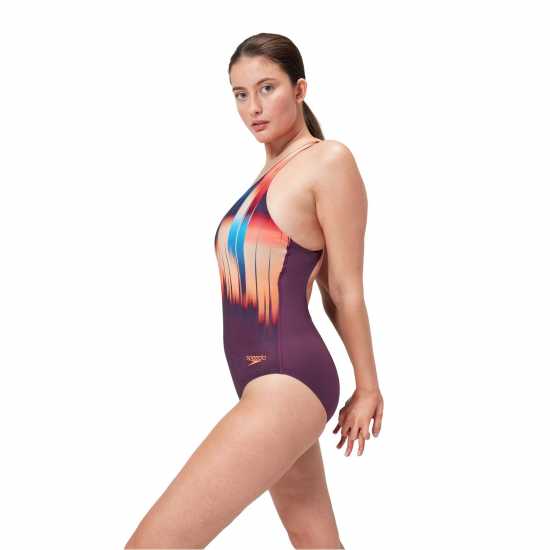 Speedo Digital Printed Medalist Swimsuit Womens  Дамски бански