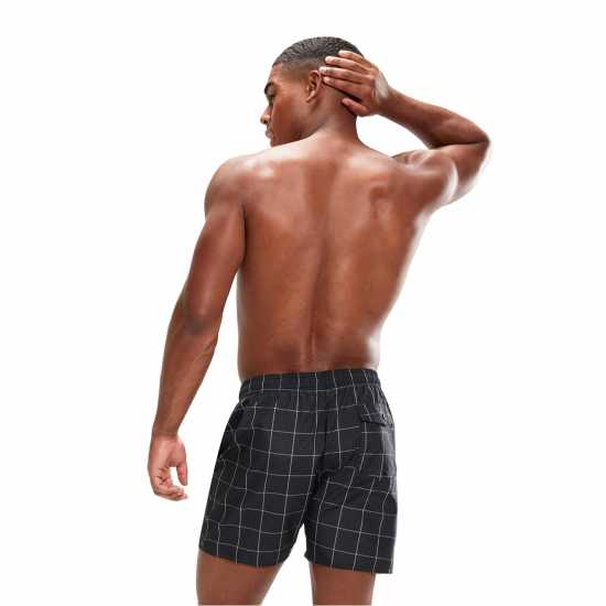 Speedo Check Leisure Swim Shorts Черно/Сиво Мъжки къси панталони