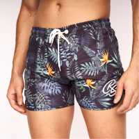 Мъжки плувни шорти и клинове Crosshatch Swim Shorts Черно цветно Crosshatch Swim Shorts Черно цветно Мъжки плувни шорти и клинове