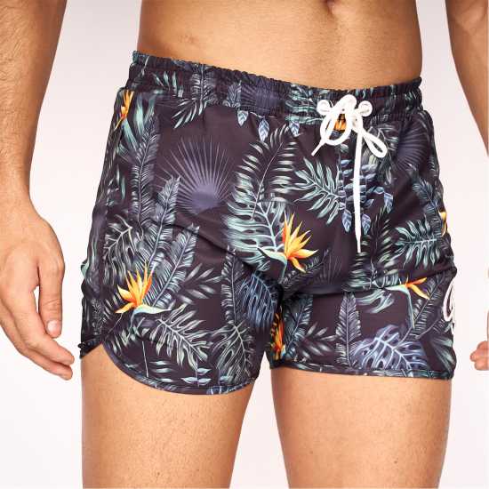 Мъжки плувни шорти и клинове Crosshatch Swim Shorts Черно цветно Crosshatch Swim Shorts Черно цветно Мъжки плувни шорти и клинове