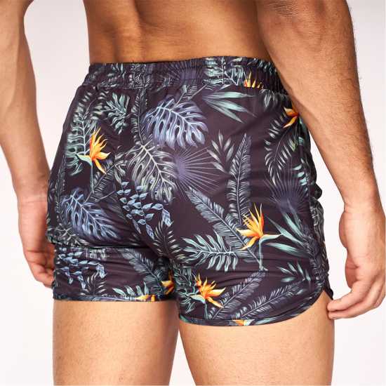 Мъжки плувни шорти и клинове Crosshatch Swim Shorts Черно цветно Crosshatch Swim Shorts Черно цветно Мъжки плувни шорти и клинове