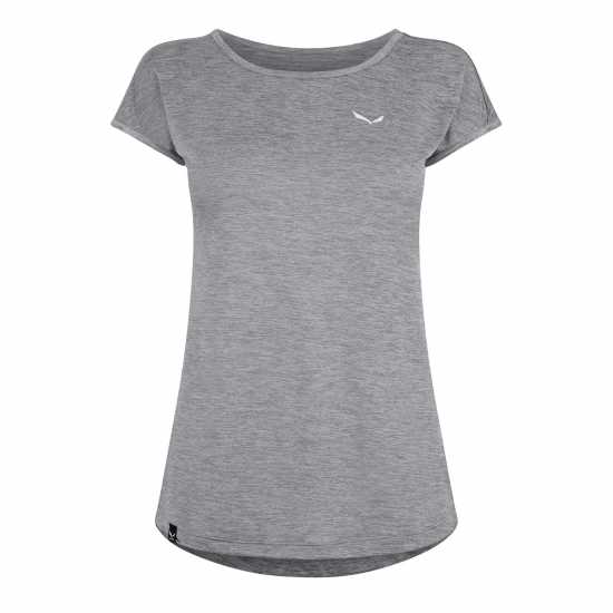 Salewa Puez Melange Dry T-Shirt Womens Оттенък Мел Дамски дрехи за бягане