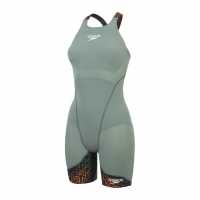 Speedo Fastskin Lzr Ignite Kneeskin Womens Зелен/Оранжев Дамски бански