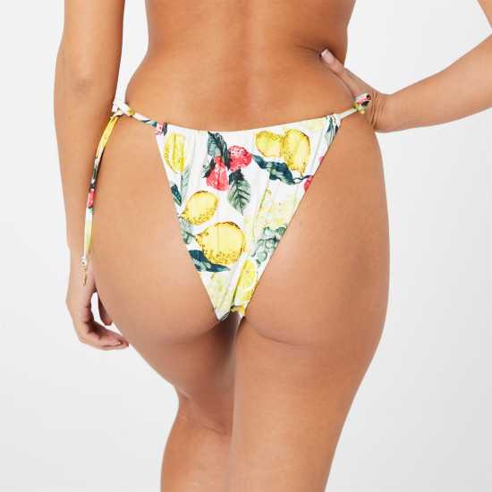 Seafolly Lemon Print Drawstring Bikini Pants