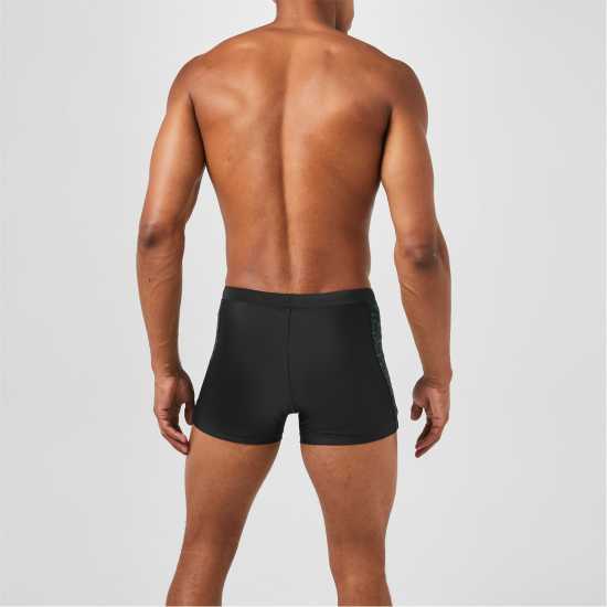 Slazenger Мъжки Плувни Боксерки Splice Swimming Boxers Mens Black/Green - Мъжки плувни шорти и клинове