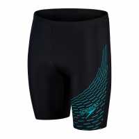 Speedo Мъжки Плувен Клин Medley Logo Swimming Jammers Mens Black/Green Мъжки плувни шорти и клинове