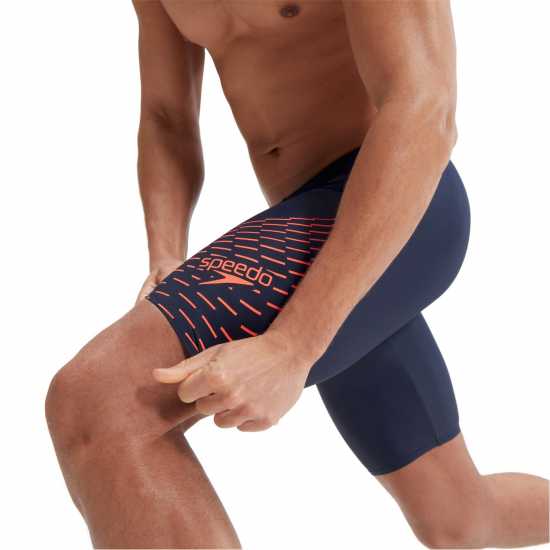 Speedo Мъжки Плувен Клин Medley Logo Swimming Jammers Mens Blue/Orange Мъжки плувни шорти и клинове