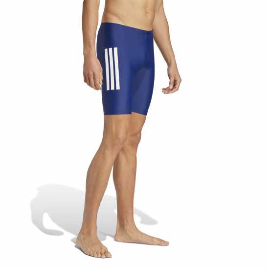 Adidas Мъжки Плувен Клин Primeblue 3-Stripes Swim Jammer Mens Тъмно синьо/бяло Мъжки плувни шорти и клинове
