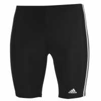 Adidas Мъжки Плувен Клин Primeblue 3-Stripes Swim Jammer Mens Black/White Мъжки плувни шорти и клинове