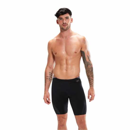 Speedo Мъжки Плувни Шорти Hyperboom Jammer Swim Shorts Mens Black/Grey Мъжки плувни шорти и клинове
