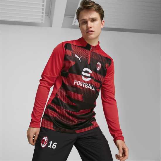 Мъжки горнища с цип Puma Ac Milan Pre Match Drill Top 2024 2025 Adults Puma Ac Milan Pre Match Drill Top 2024 2025 Adults Мъжки горнища с цип