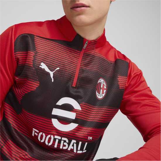 Мъжки горнища с цип Puma Ac Milan Pre Match Drill Top 2024 2025 Adults Puma Ac Milan Pre Match Drill Top 2024 2025 Adults Мъжки горнища с цип