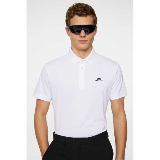 J Lindeberg Golf Bridge Polo Sn53 White 