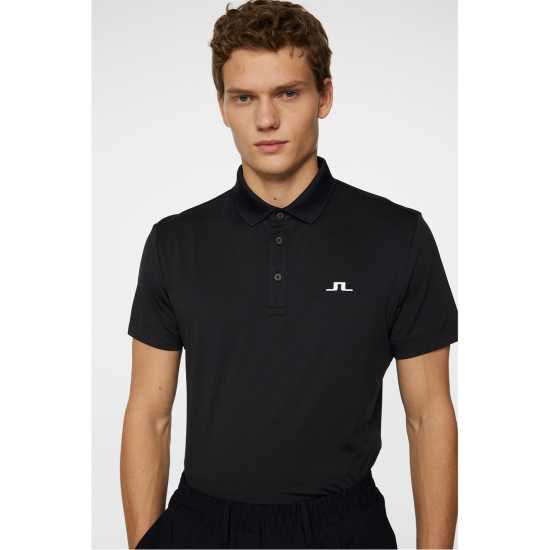 J Lindeberg Golf Bridge Polo Sn53 Black 