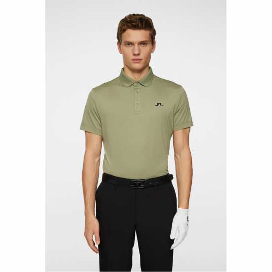 J Lindeberg Golf Bridge Polo Sn53 Oil Green 