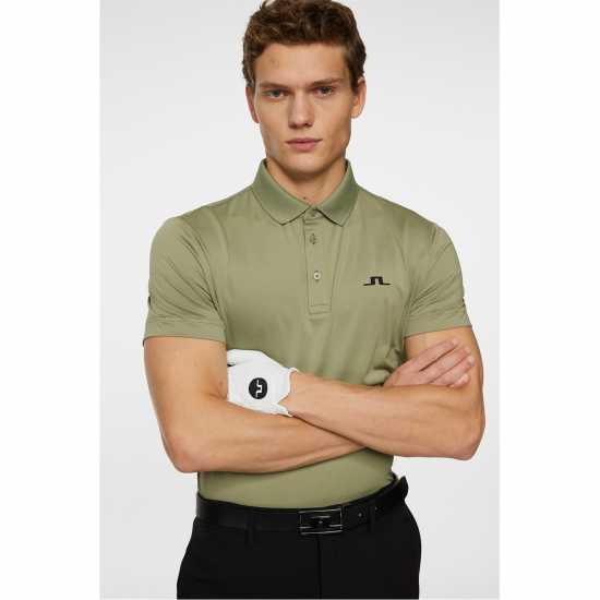 J Lindeberg Golf Bridge Polo Sn53 Oil Green 