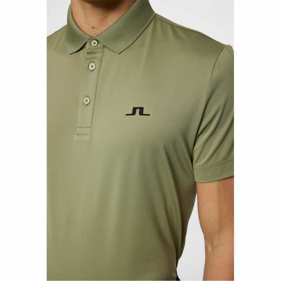 J Lindeberg Golf Bridge Polo Sn53 Oil Green 