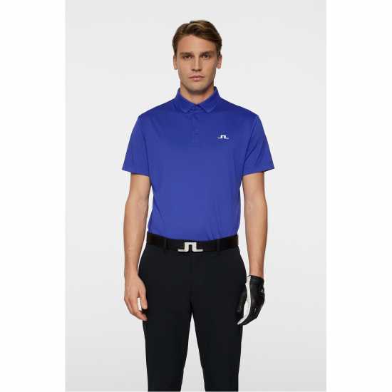 J Lindeberg Golf Bridge Polo Sn53 clematis blue 