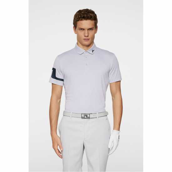 J Lindeberg Golf Heath Polo Sn53 Lt Grey Melange 