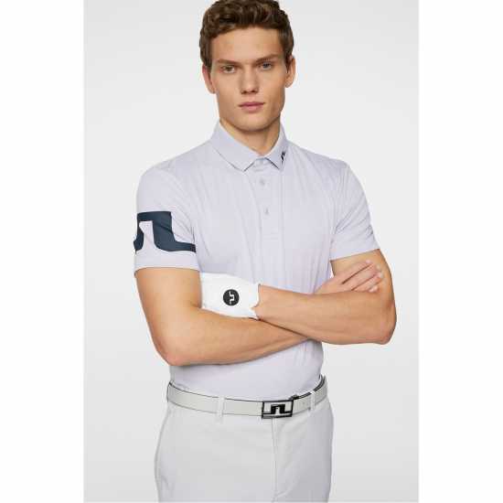 J Lindeberg Golf Heath Polo Sn53 Lt Grey Melange 