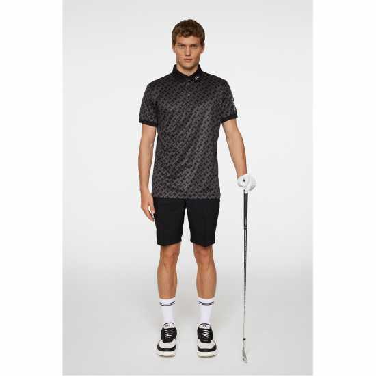 J Lindeberg Golf Tech Print Polo Sn52 Tonal Black J Lindeberg Golf Tech Print Polo Sn52 Tonal Black