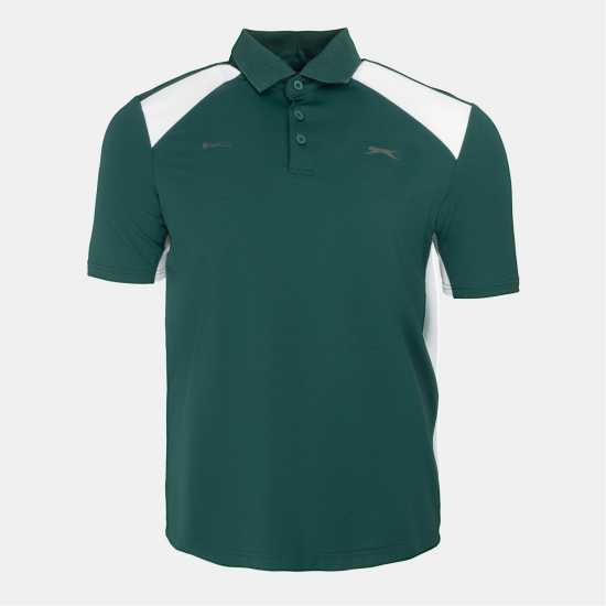 Slazenger Club Hs Polo Mens Green/White Мъжко голф облекло