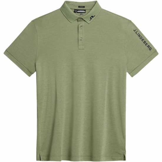 Мъжка Блуза С Яка J Lindeberg Golf Tour Tech Golf Polo Shirt Mens Маслено зелено Мел Дрехи за голф